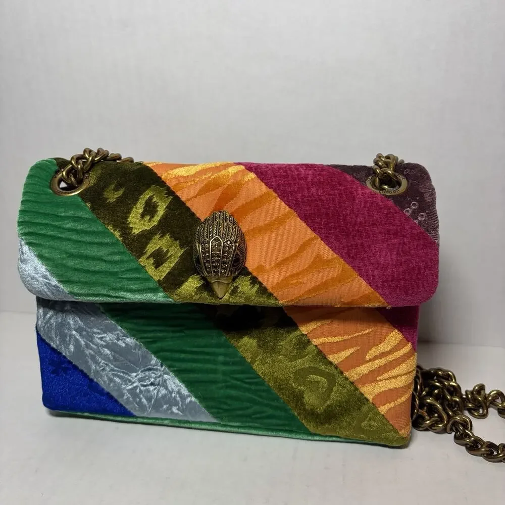 Kurt Geiger Kensington Velvet Stripe Crossbody Bag
